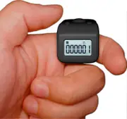 Rechargeable Finger Counter, IPX8 Waterproof Lap Counter, Silent 6 Channel Digital Tasbih Counter with LED for Prayer Swimming Knitting Gift