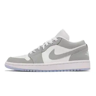 Nike 休閒鞋 限量 W Air Jordan 1代 女鞋 小Dior 低筒 喬丹 AJ1 果凍底 白 灰 DC0774-105