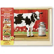 Melissa & Doug Farm Puzzles In A Box Kids/Childrens Interactive Play Toy 3y+