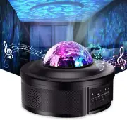 Starry Sky LED Moon Mood Night Light Projector w Speaker, Timer, Remote Control