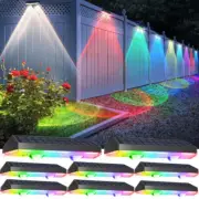 Outdoor Door Fence Wall Lights Solar Powered Super Bright Garden Patio Lamp LED