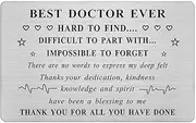 [CPLJW] Doctor Appreciation Gifts - Best Doctor Wallet Card Gifts for Birthday Graduation - Thank You Doctor Card, Thanks Your Dedication, Kindness, Knowledge