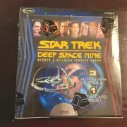 2018 Star Trek DS9 Heroes & Villains Factory sealed card box 3 Autograph 1 Metal