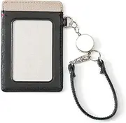 [TAKEO KIKUCHI] TKW-1070223-001 Black [Takeokikuchi] Yoke Pass Case, 2 Sides, with Telescopic Reel, Black, one Size