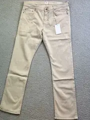 Edwin Jeans Mens Sz 36 Jace Straight Oyster Tan Denim 34x36