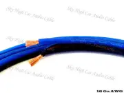 25 ' feet TRUE 16 Gauge AWG BL/BK Speaker Wire Car Home Sky High Car Audio ft