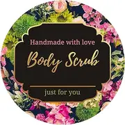 Mobiusea Creation Body Scrub Labels Roll | 2 Inch | Gold Foil | 300pcs Waterproof Labels for Beauty Jar, Body Scrub Kit, Homdemade Body Scrub Container and Plastic Jars