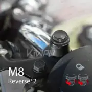 KiWAV Motorcycle Mirror Hole Plugs Screw Covers For Both Hand M8 Reverse Thread
