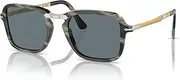 [Persol] Unisex Sunglasses Havana Frame, Gradient Brown Lenses, 54MM