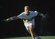 Jonas Bjorkman of Sweden at Wimbledon in London June 1995 Bjorkman- Old Photo