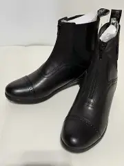 SAXON Syntovia Zip Paddock Boots Ladies Women Ridding Black Sz US 8 NEW!!!