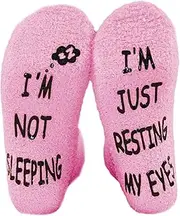[AYNKH] Pink Bed Socks,Fluffy Socks, Cosy Comfortable Long Stockings Funny Socks,Warm socks, Floor socks, Birthdays Gifts for Girls Women (1 Pair), Pink, One Size