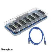New Acrylic Case SCART Distributor Converter Video 6 Input 1Output Automatic EUR