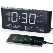 8.7inch Digital Alarm Clock for Bedroom-Digital Clock with Day of Week Month ...