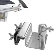[WiTi] Gutter Mount for Eufy, Arlo Solar Panel , Adjustable Stainless Steel Mount Bracket to get Sun , No Drill Installation Compatible with Eufy S220 Camera