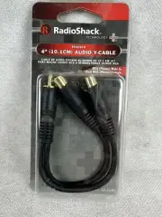 Radio Shack 1/4" Mono Male Plug to 2-RCA Female Jacks Audio Y-Splitter Cable