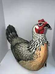 John Derian X Target 2024 Plush Beaded Chicken Pillow 14”x13” Thanksgiving Bird