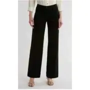 NWT L’Agence Nolan Patch Pocket Ultra Rise Wide Leg Jeans Black Noir Sz 27
