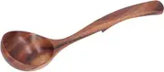 Non Odor Wooden Ladle, Wooden Spoons, Acacia Wood Soup Spoon Serving Spoon with Comfortable Long Handle and Grain for Cooking, Serving and Stirring, Soup (#13)