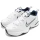 【NIKE 耐吉】休閒鞋 Air Monarch IV 運動 男鞋 基本款 舒適 簡約 皮革 穿搭 白 銀(415445-102)