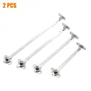 Drop Lid Supports Flap Stay Hinge Down Silver Support Sliding Rail 2PCS