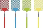 BEPER Telescopic Fly Swatter Extendable Fly Swatter Stainless Steel Rod Extendable to 30" (76cm) (1 Piece)