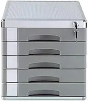 Stainless steel file cabinet with various storage options