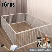 OZNALA Dog Playpen Enclosure Portable Panel Pet Playpen Fold Puppy Exercise Play Fence 16Panels