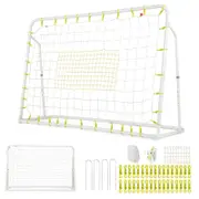 Costway 2-in-1 Kids Soccer Goal Adjustable Football Rebounder Net Training