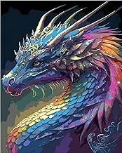 Paint by Number for Adults. Dragon Paint by Numbers for Adults Beginner Drawing Paintwork with 3 Paintbrushes Paint Canvas Oil Painting 16” x 20”