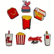 8 Piece Fast Food Croc Charms Shoe Charms For Shoes Crocs Foodie