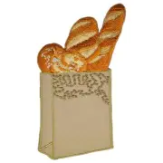 Baguette Bread Loaf in a Bag Iron on Patch Shop Bakery French Baker 9×5×0.1cm(2g