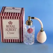 Vintage Royal Albert Crystal Perfume Bottle Atomiser Made In Czech