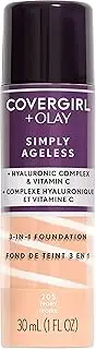 COVERGIRL+Olay Simply Ageless 3-in-1 Liquid Foundation Ivory, 1 Ounce (packaging may vary)
