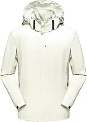 [Generic] Mens Waterproof Jackets Lightweight Rain Jacket Softshell Hooded Outdoor Raincoat Hiking Climbing Windbreaker Coats