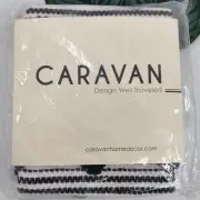Caravan Black White Woven Boho Farmhouse Lightweight Kitchen Washable Home Rug
