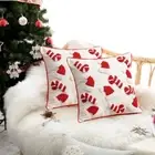 Square Christmas Pillowcase INS Style Cushion Cover Throw Pillowcover Sofa/Bed