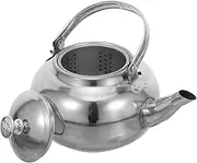 NAMOARLY Teapot Tea Kettle Small Teapot Water Boiler Kettle Blooming Teapot Coffee Pot Tea Maker Pot Teapot with Filter Tea Server Kettle Teapot Tea Pot Silver Stainless Steel