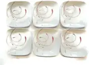 (Set of 6) Corelle Dinnerware Dessert Plates Set, Square Splendor
