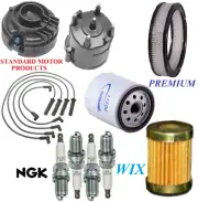 Tune Up Kit Air Oil Fuel Filters Cap Wire Spark Plugs For JEEP CJ7 L4 2.5L 1982