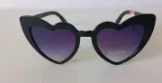 Sunglasses Women Heart Shape Black Retro Vintage Style Sunnies UV Protection