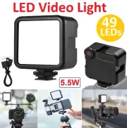 49 LED USB Video Light For DLSR Camera Light Panel Lamp Bracket Photo Lighting