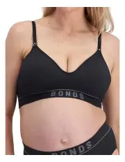 [Bonds] Retro Rib Maternity Wirefree Bra in Black
