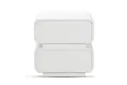 Zimerman 50cm Two Drawer Bedside Table - White