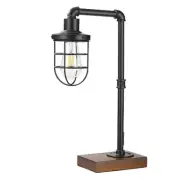 Steampunk Table Lamp, Industrial Table Lamp, E26 Base Rustic Edison B-Black