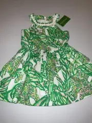 Lilly Pulitzer NWT Girls Claude Dress Seeing Pink Elephants $98 Size 3