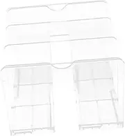 Angoily Transparent Desktop Book Storage Rack Document Organizer with Sections for Efficient Office and Home Use File Holder for Books Papers and Documents