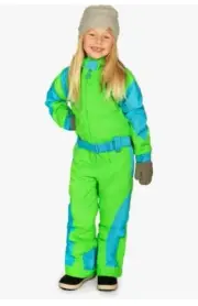 Tipsy Elves Ski Snow Suit, Kids, Size XS (4-5) Retro Design, Snow Glow
