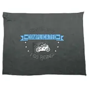 When My Life Gets Complicated Go Riding Moto Funny Novelty Gym Sports Towel Gift