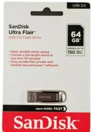 SanDisk Ultra Flair USB 3.0 Flash Drive Sleek, Durable Metal Casing New